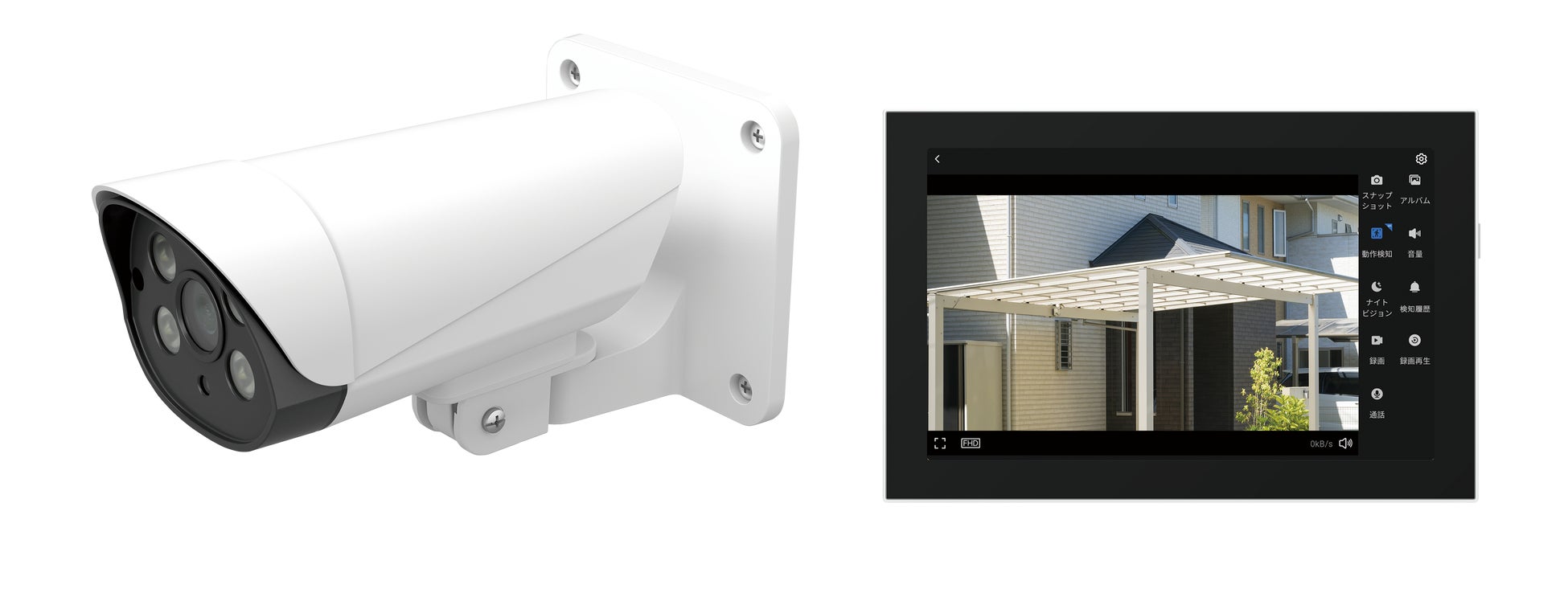 Panasonic VL-CV100K モニター付き屋外カメラ 防犯カメラ 家のまわりの防犯を強化するモニター付き屋外カメラ VL-CV100Kを