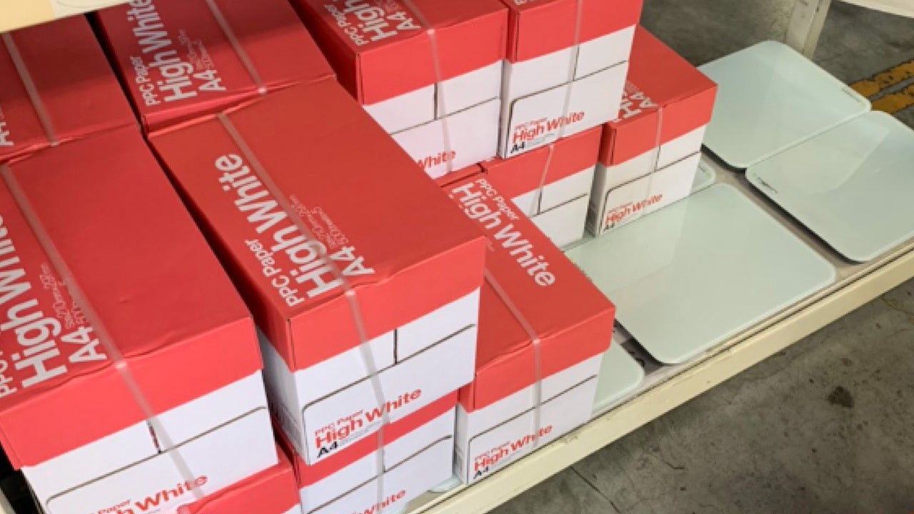 利用例：コピー用紙の重量を計測し、適切なタイミングで自動発注