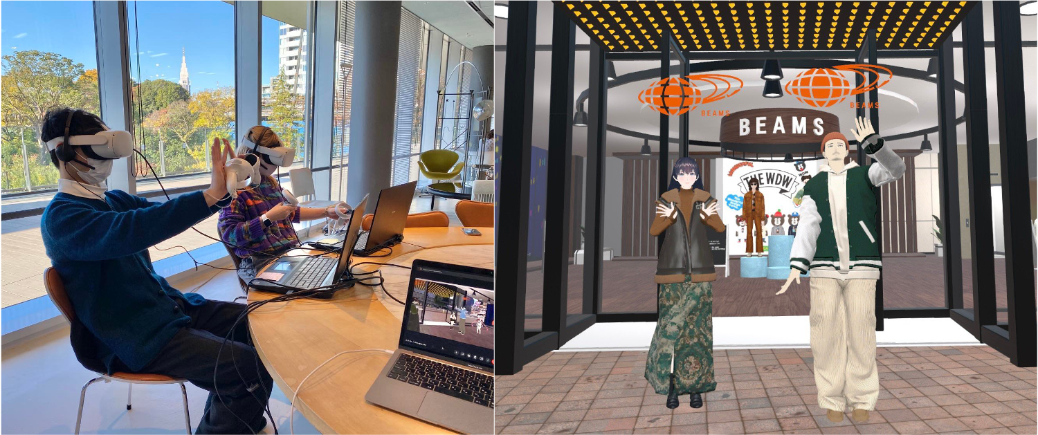 メタバース店舗と接客の様子