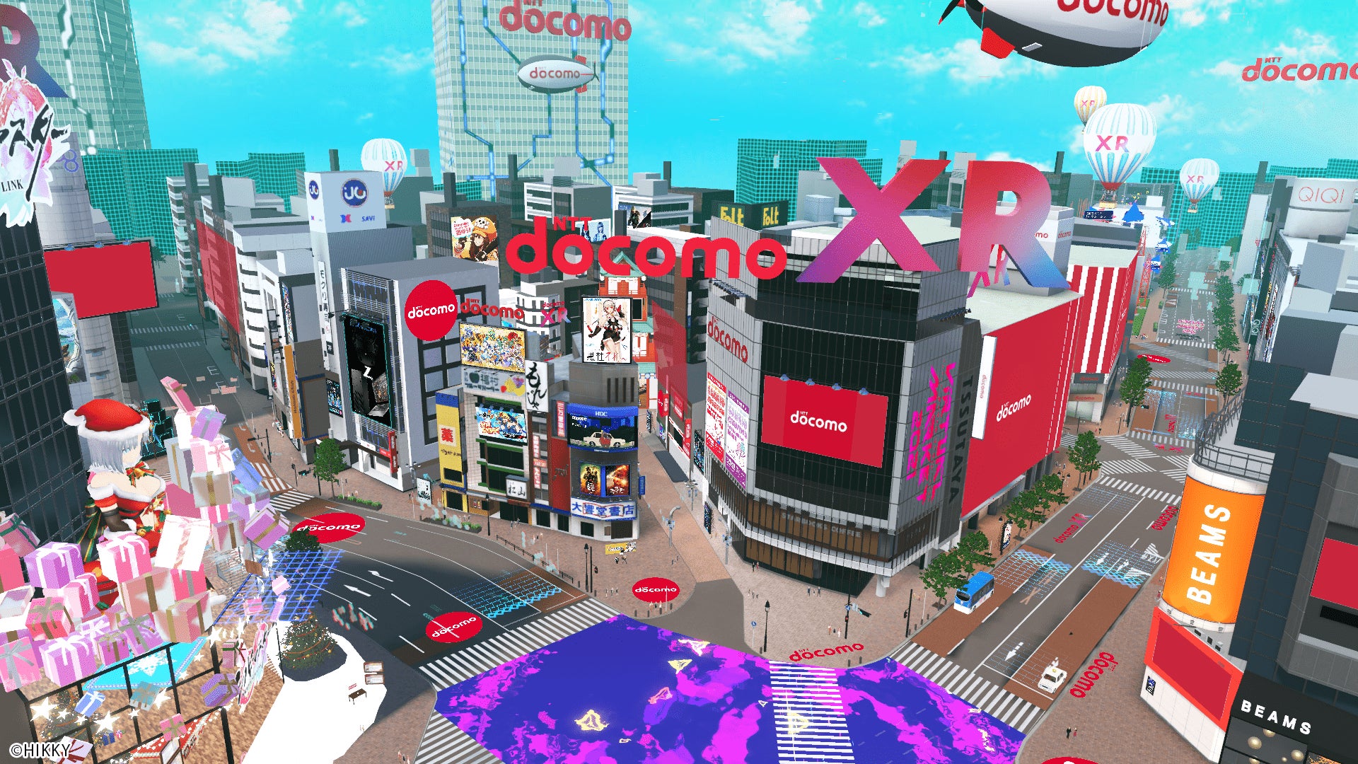 パラリアル渋谷広告ジャックの様子