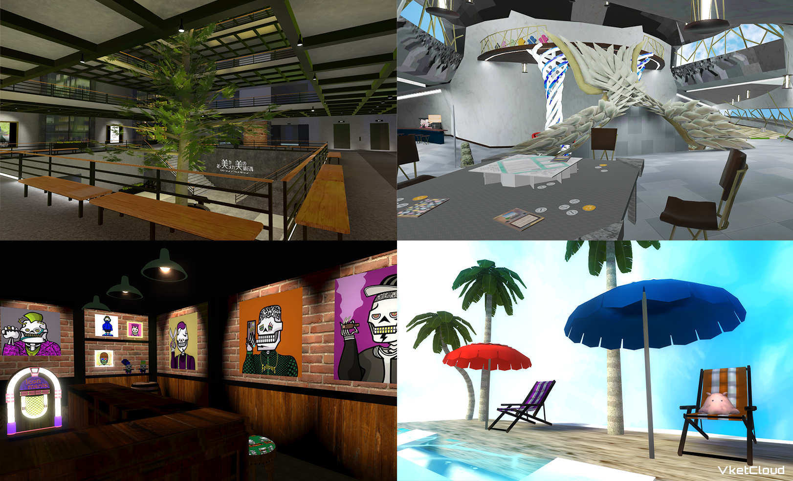 参加者によって制作されたワールドの一例