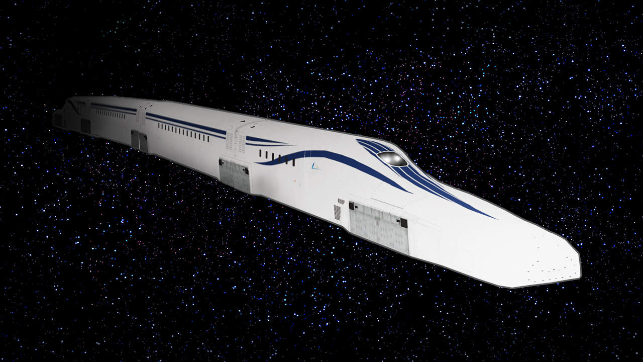 メタバース空間を走行するL0系改良型試験車