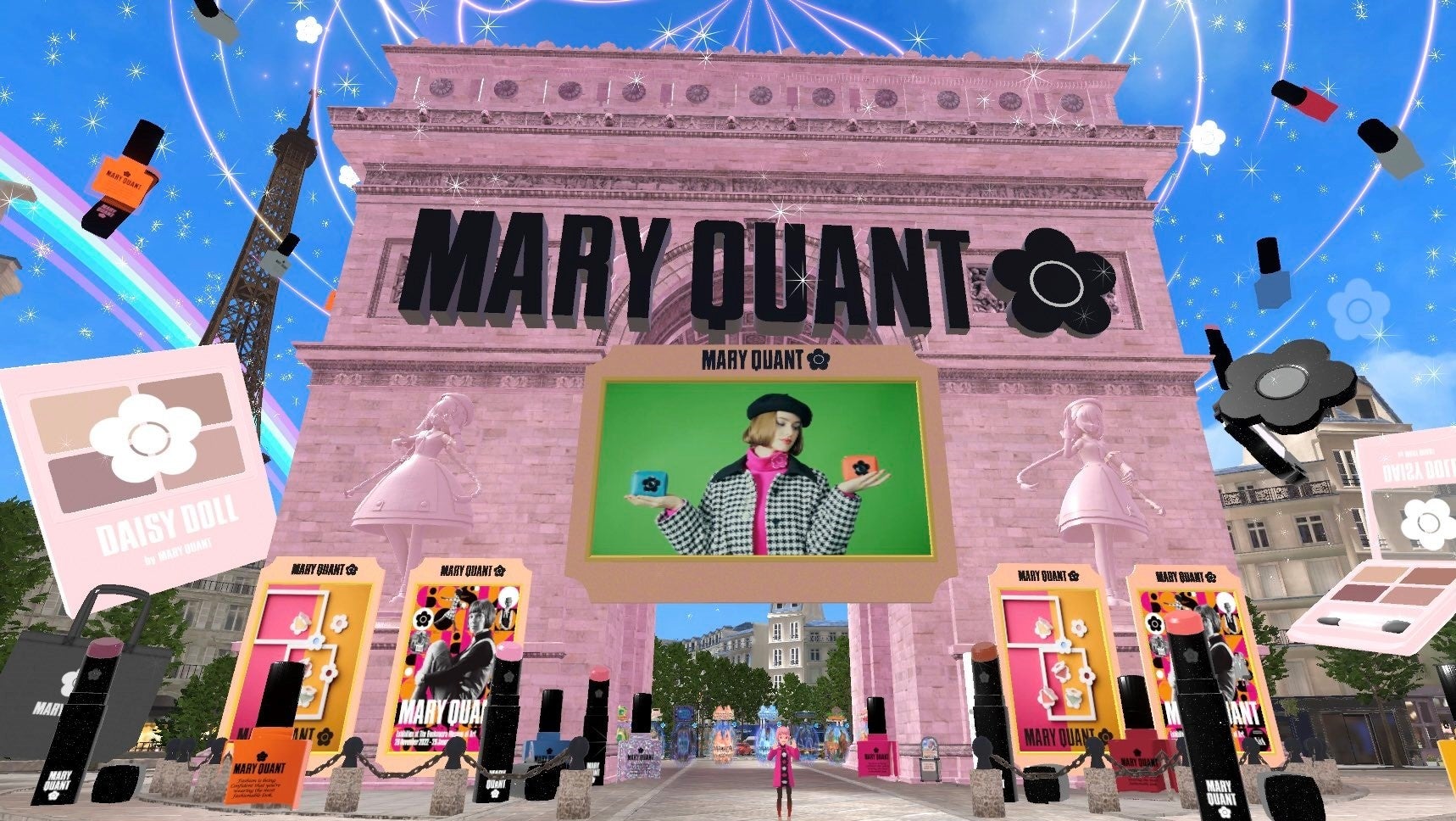 パラリアルパリでマリークヮントがワールドジャックを行った日の様子