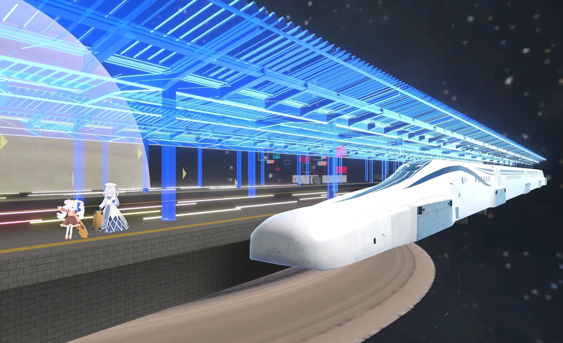 リニア中央新幹線(L0系改良型試験車)の様子