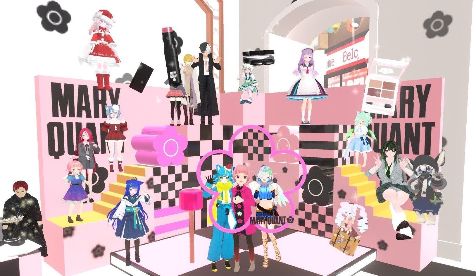 マリークヮントブース内で行われた公開取材の様子