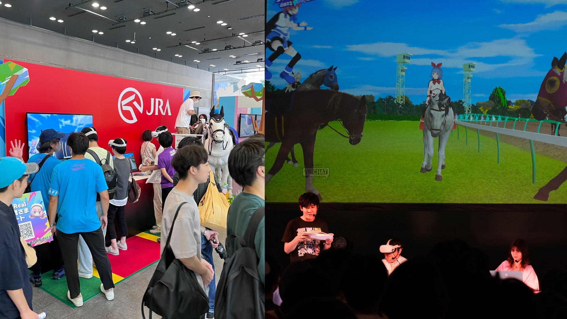 リアルイベントでのブース出展とステージイベントの様子