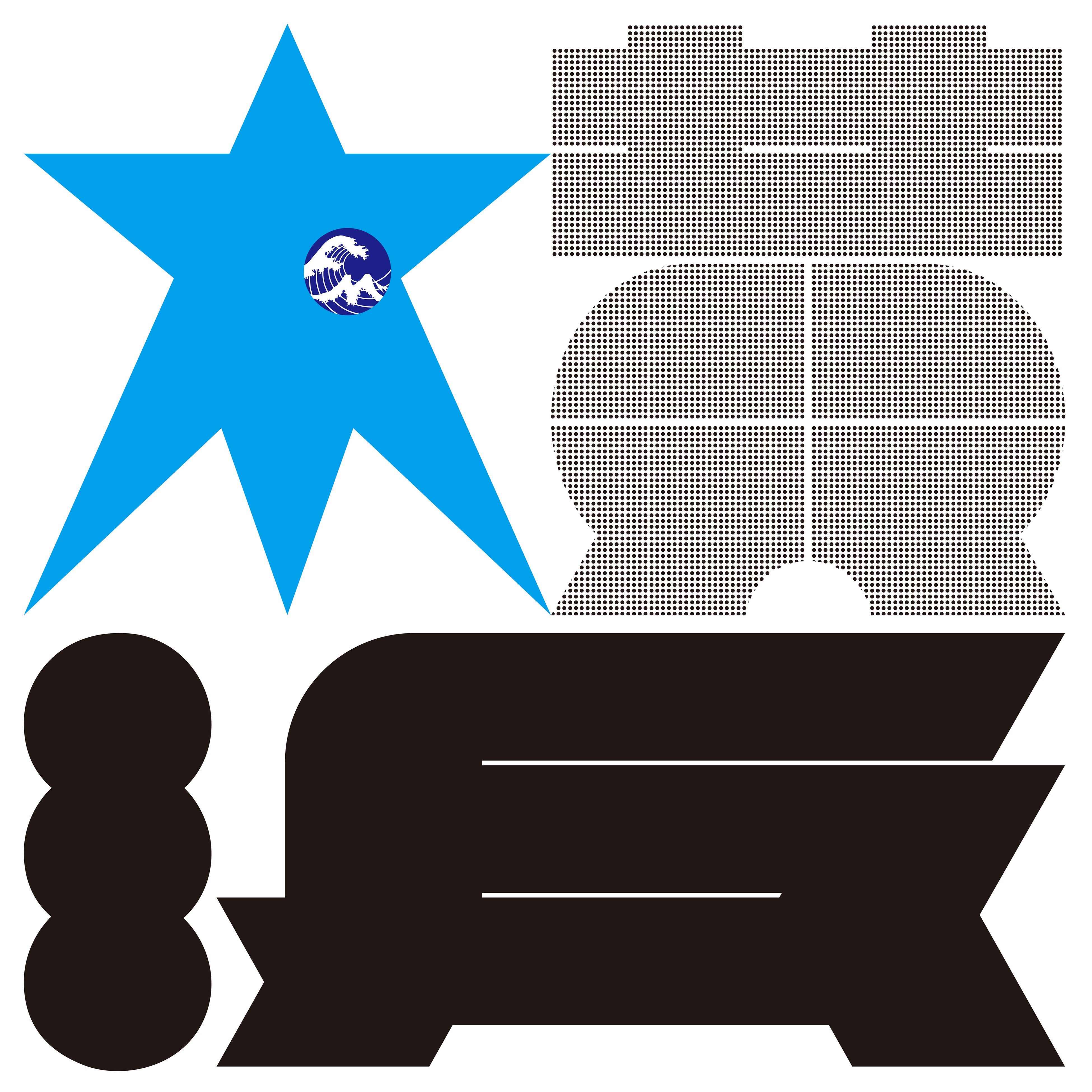 『横浜』2文字をデザインしたハンカチーフ！(波ロゴの刺繍入り)