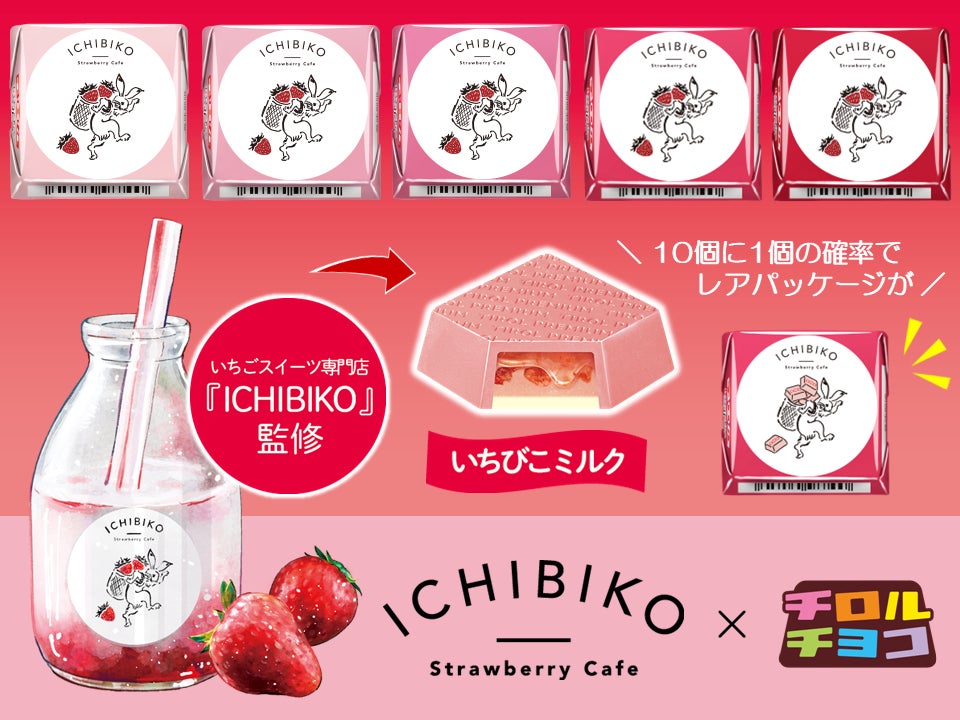いちごスイーツ専門店ICHIBIKOコラボ♪新商品「チロルチョコ〈ICHIBIKO いちごスイーツ専門店ICHIBIKOコラボ♪新商品「チロルチョコ〈ICHIBIKO