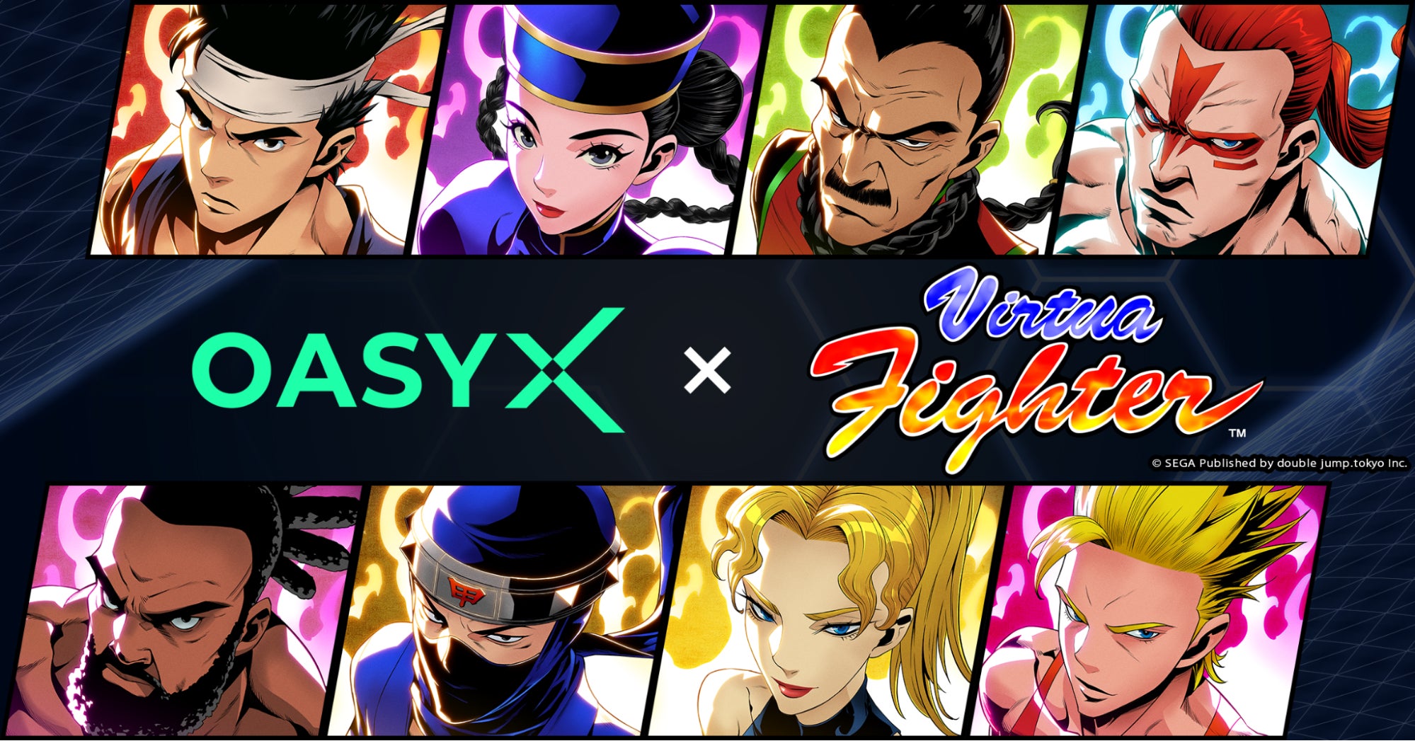 ゲームキャラクター baystarz NFTプロジェクト「OASYX」がセガの人気格闘ゲーム「バーチャ