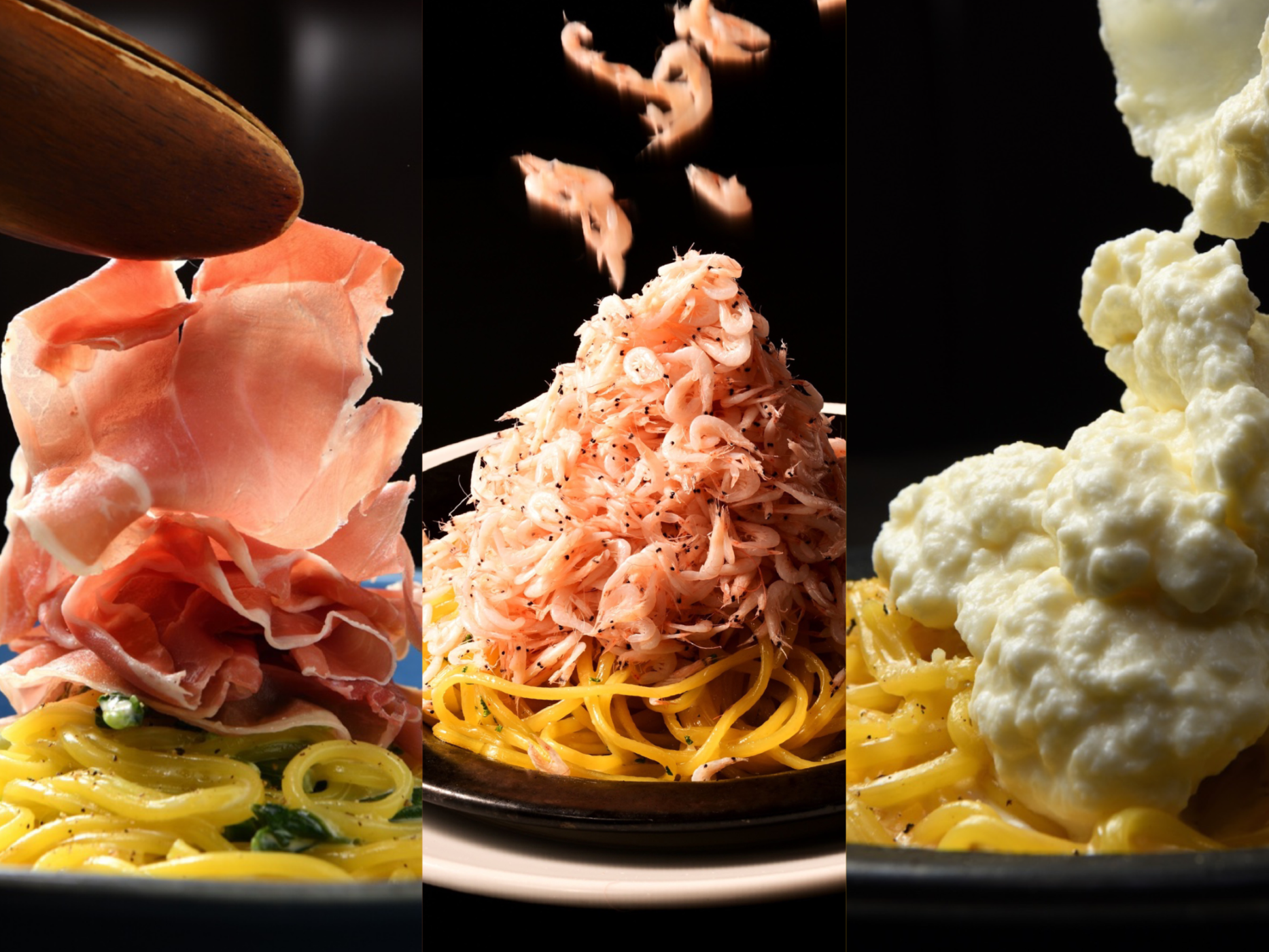 看板メニュー「のせ放題パスタ」