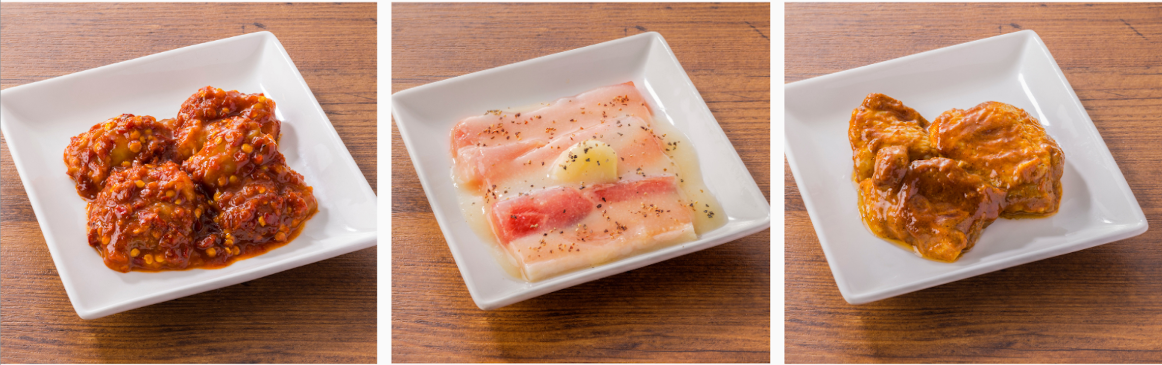 やみつき牛ホルモン・ガーリック豚カルビ ・スパイシーチキン   ※ハーフサイズ