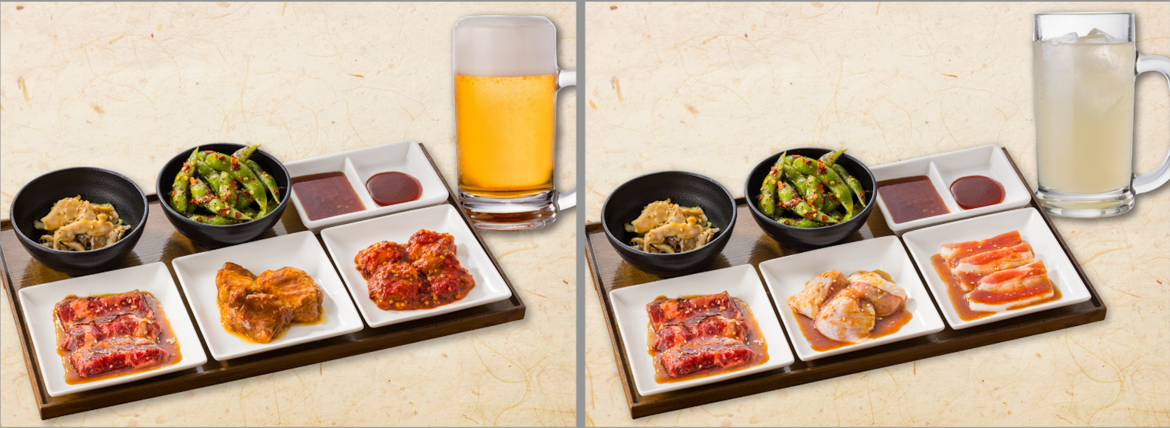 スタミナ焼肉３種盛りセット・焼肉３種盛りセット