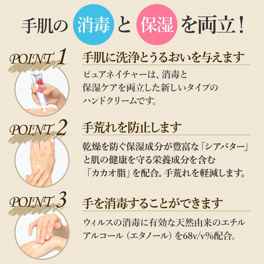 手肌の消毒と保湿を両立