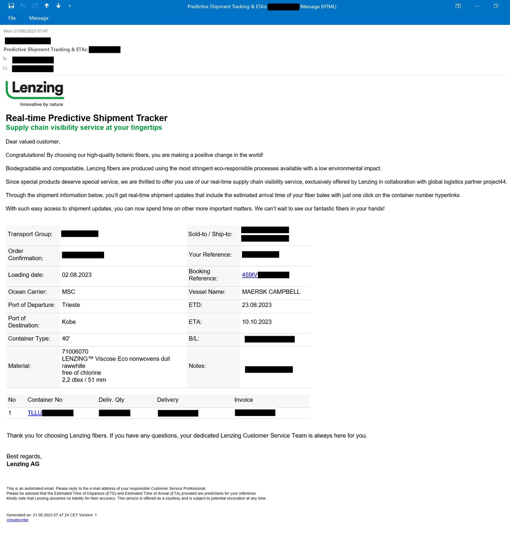 Shipment Notification