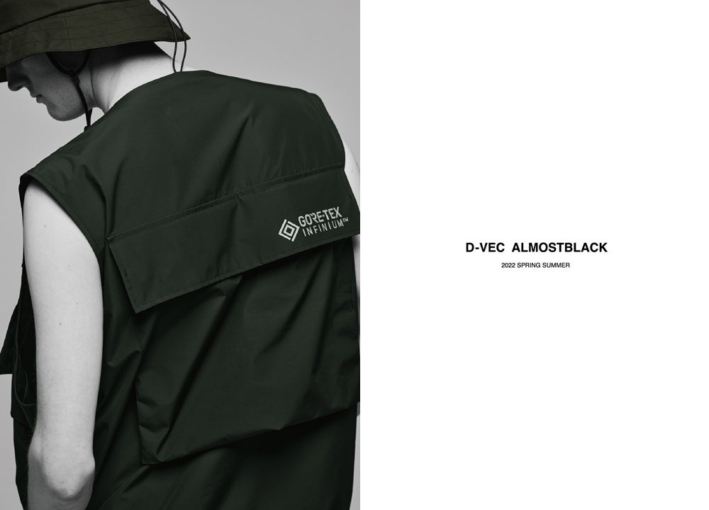 返品送料無料】 【美品】D-VEC×almostblack gore-tex vest 1 gore-tex