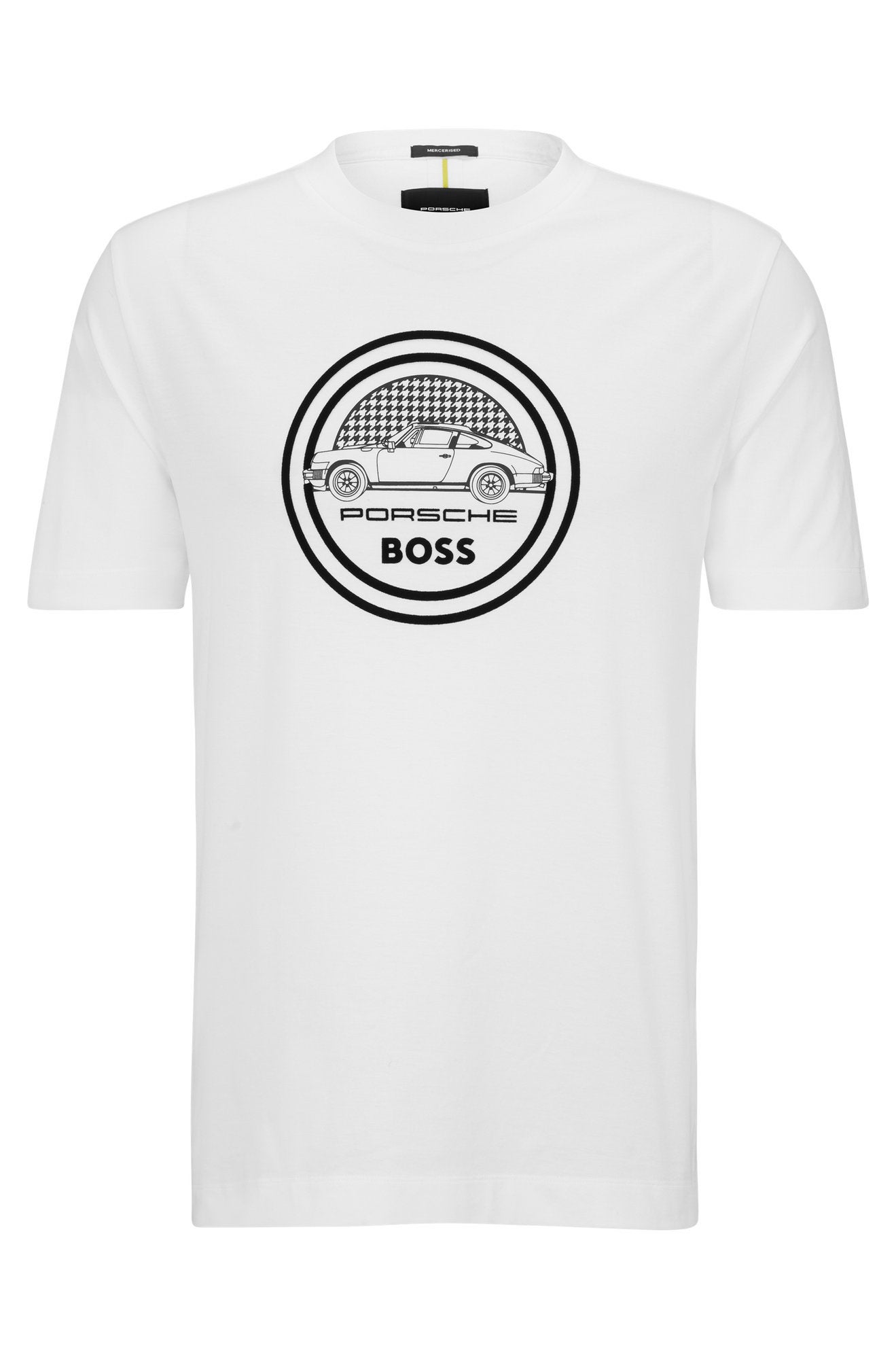 ヒューゴボス ポルシェコラボ シャツ HUGO BOSS (ヒューゴボス) フロントプリント クルーネック 半袖