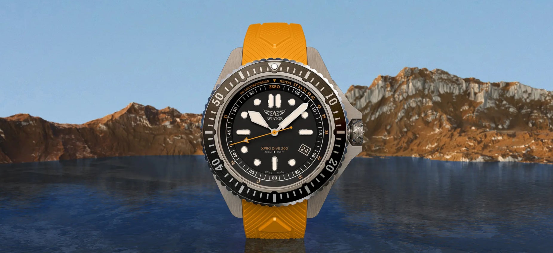空と海、両極を制する。AVIATOR「XPRO DIVE 200」新登場。― スイスの 空と海、両極を制する。AVIATOR「XPRO DIVE 200」新登場。― スイスの
