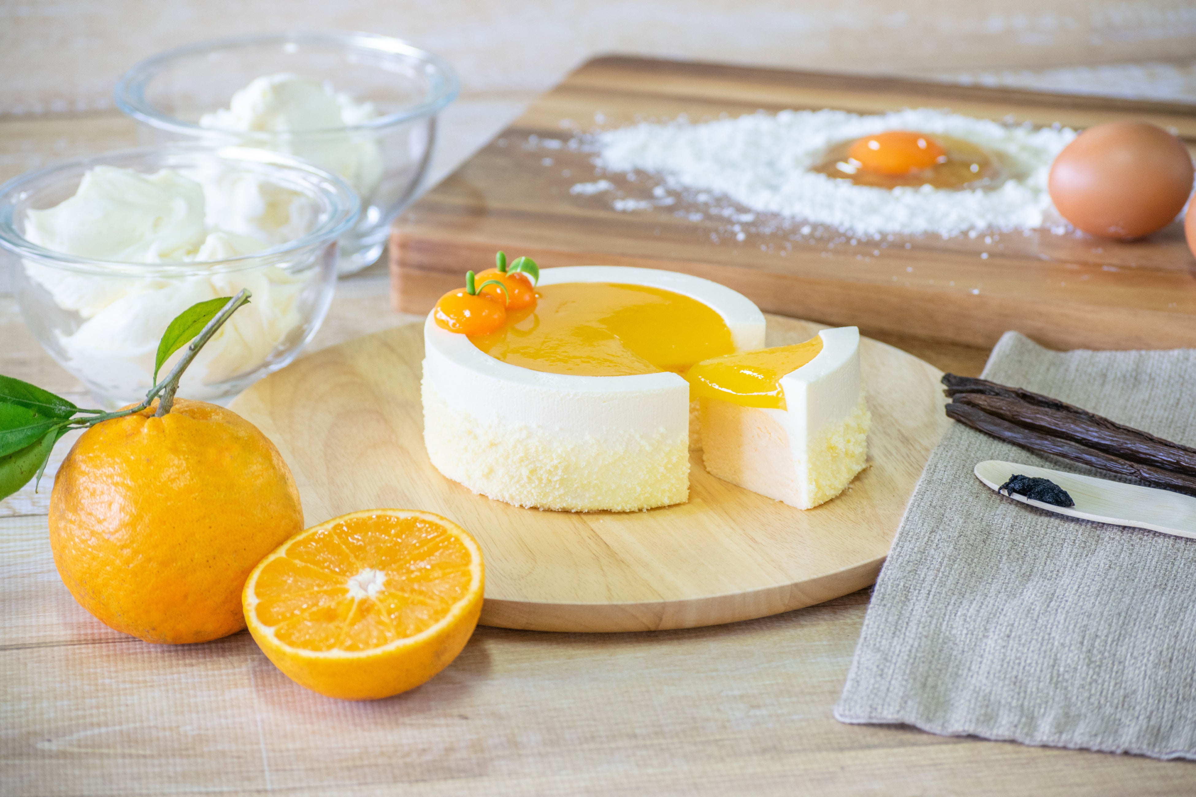 地元食材で沖縄応援 元祖紅いもタルトで知られる御菓子御殿が 沖縄を感じるもぎたてタンカンチーズケーキ を2月17日から期間限定でecサイトにて0個限定販売開始 株式会社御菓子御殿のプレスリリース