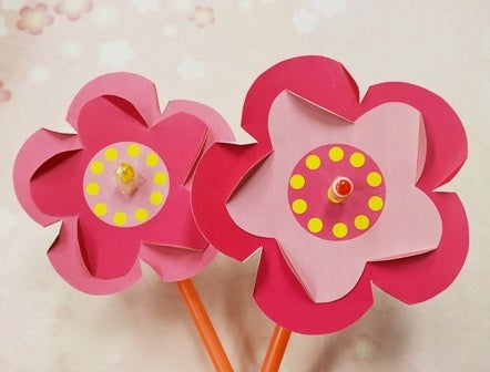 梅の花かざぐるま作り　※作品イメージ