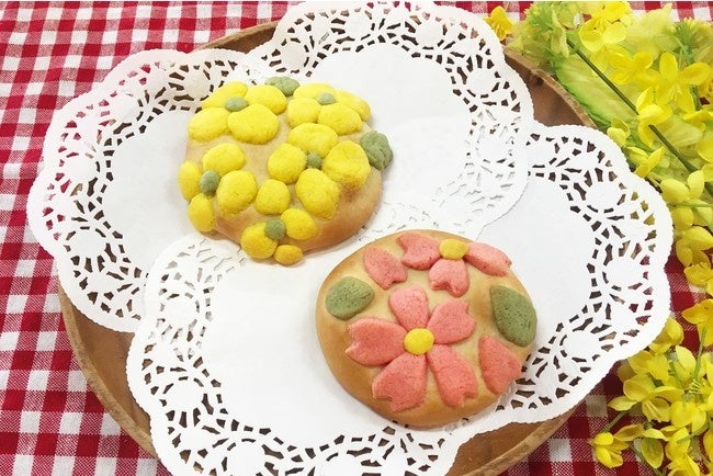 期間限定体験プログラム「菜の花と桜のメロンパン作り」※作品イメージ