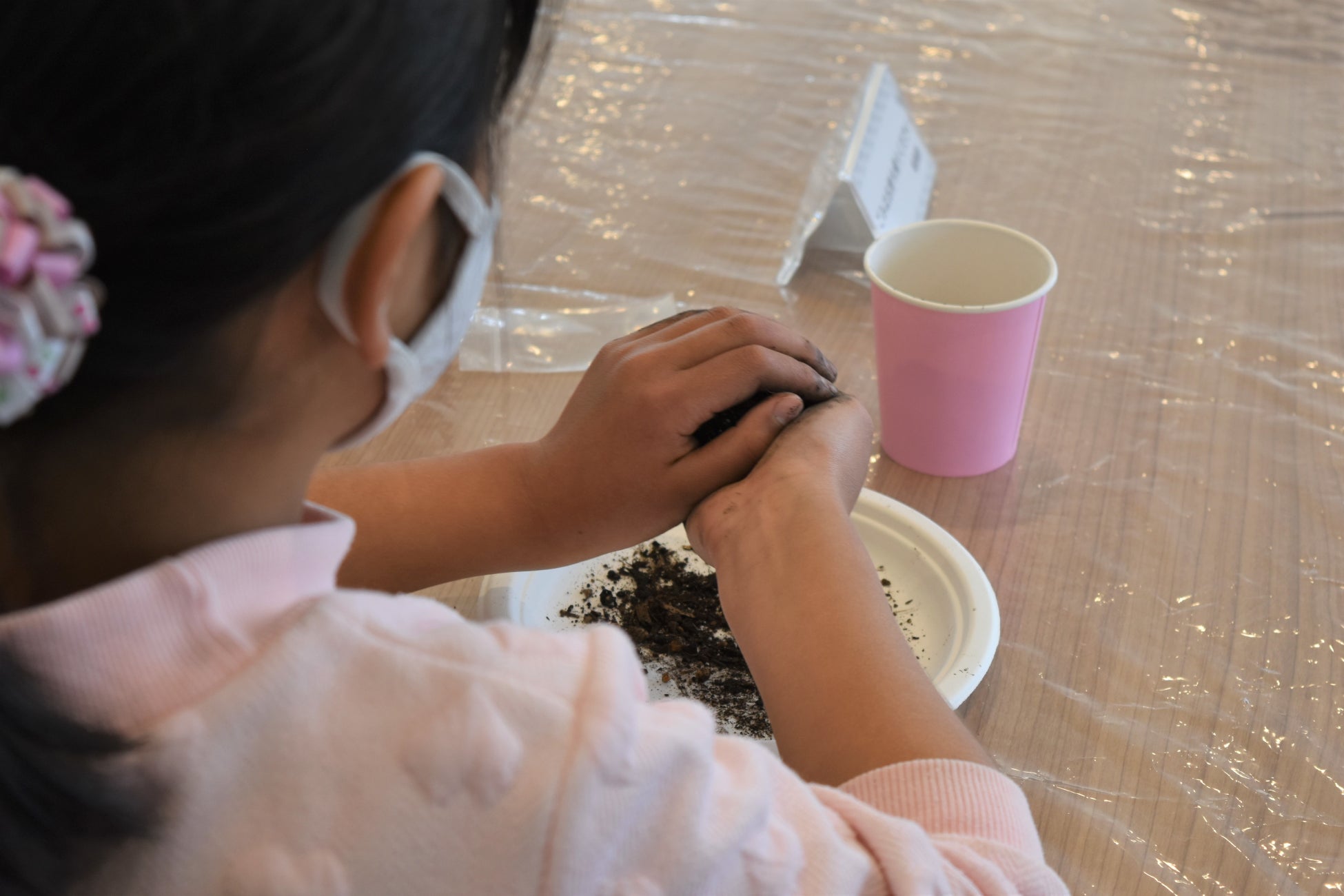 どろ遊び感覚で楽しい「たねダンゴ」づくり