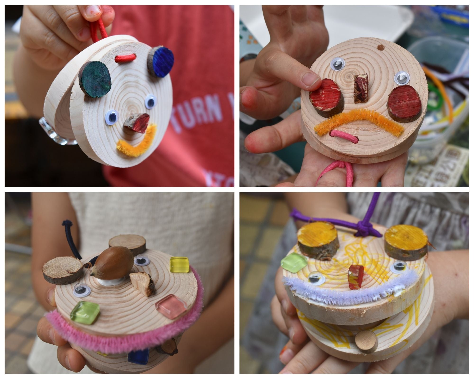 9月開催時にも大好評のプログラムで、子ども達の自由な発想の作品が出来上がりました！