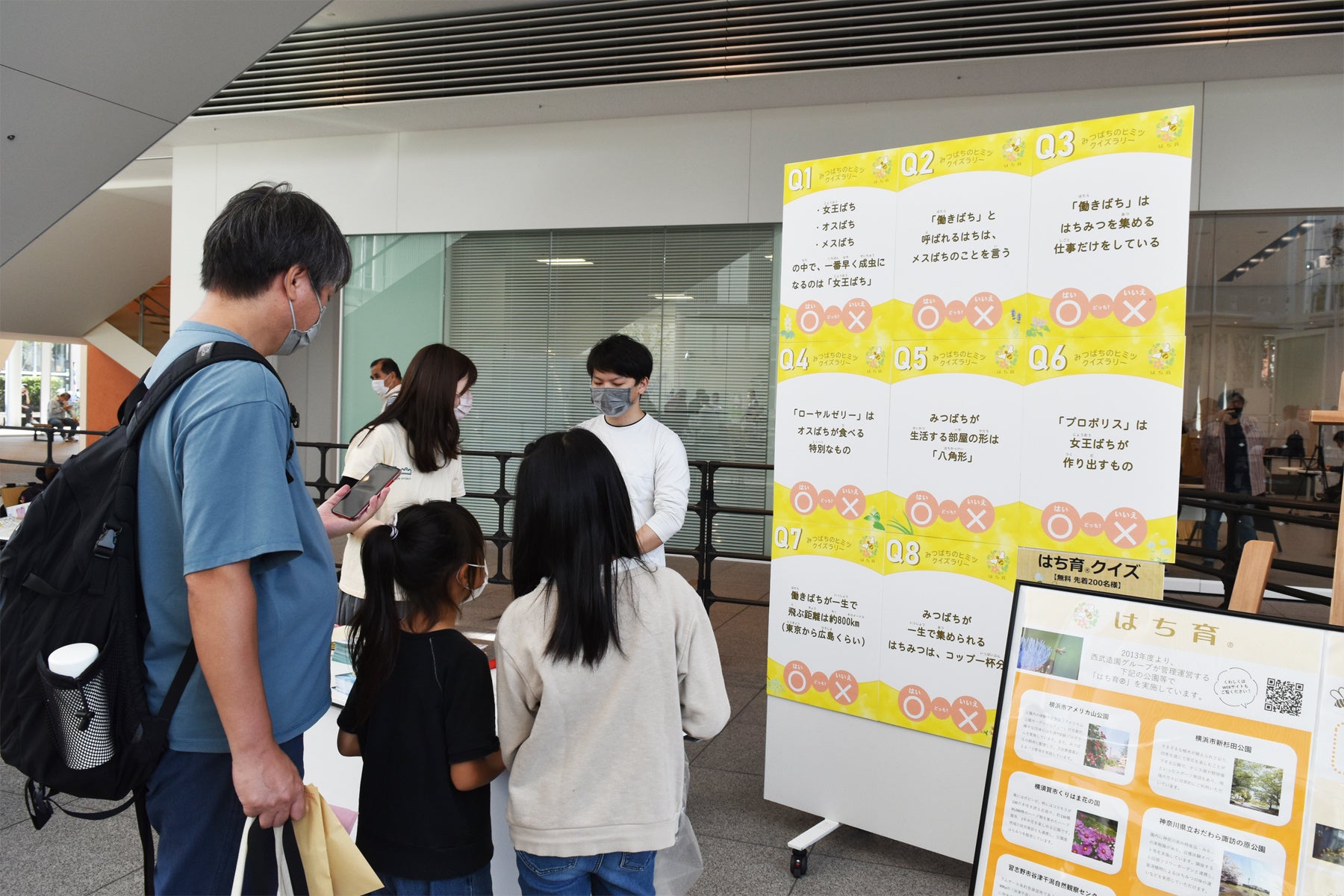 クイズに答えながら『みつばち』の生態や役割を知ることができるオリジナルクイズ