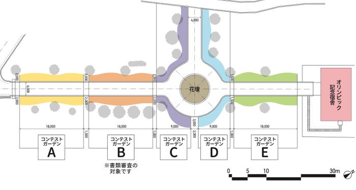 会場内エリア図（※西武造園はコンテストガーデンD）
