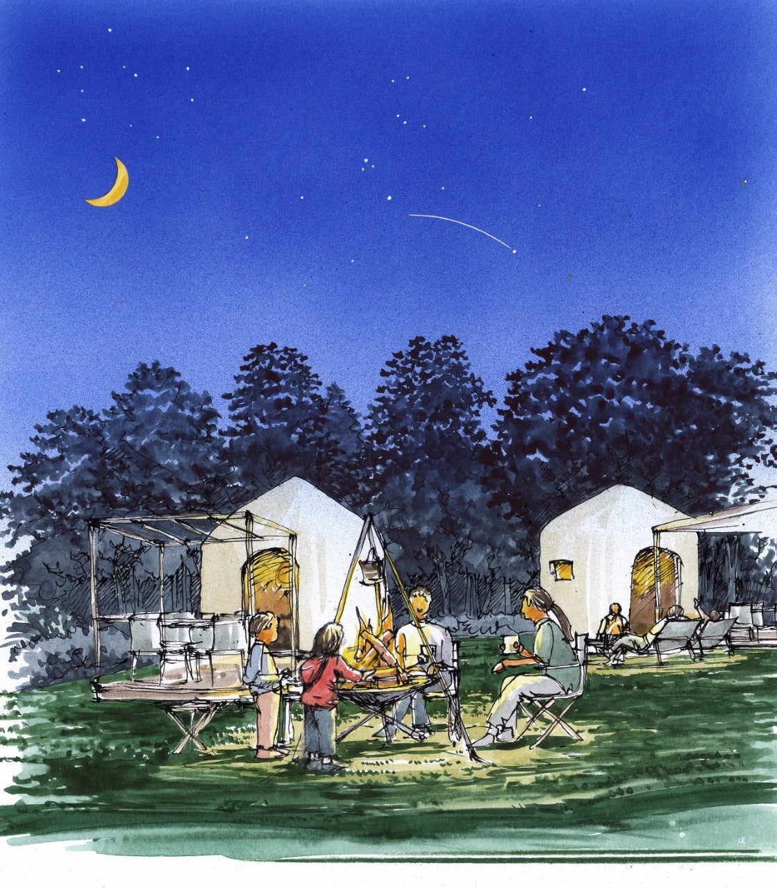 広大な星空を楽しむことができる豊かな自然環境　※イメージ