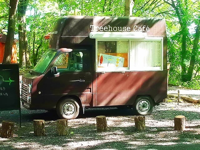 公園の芝生の上で、テイクアウトグルメもお楽しみください