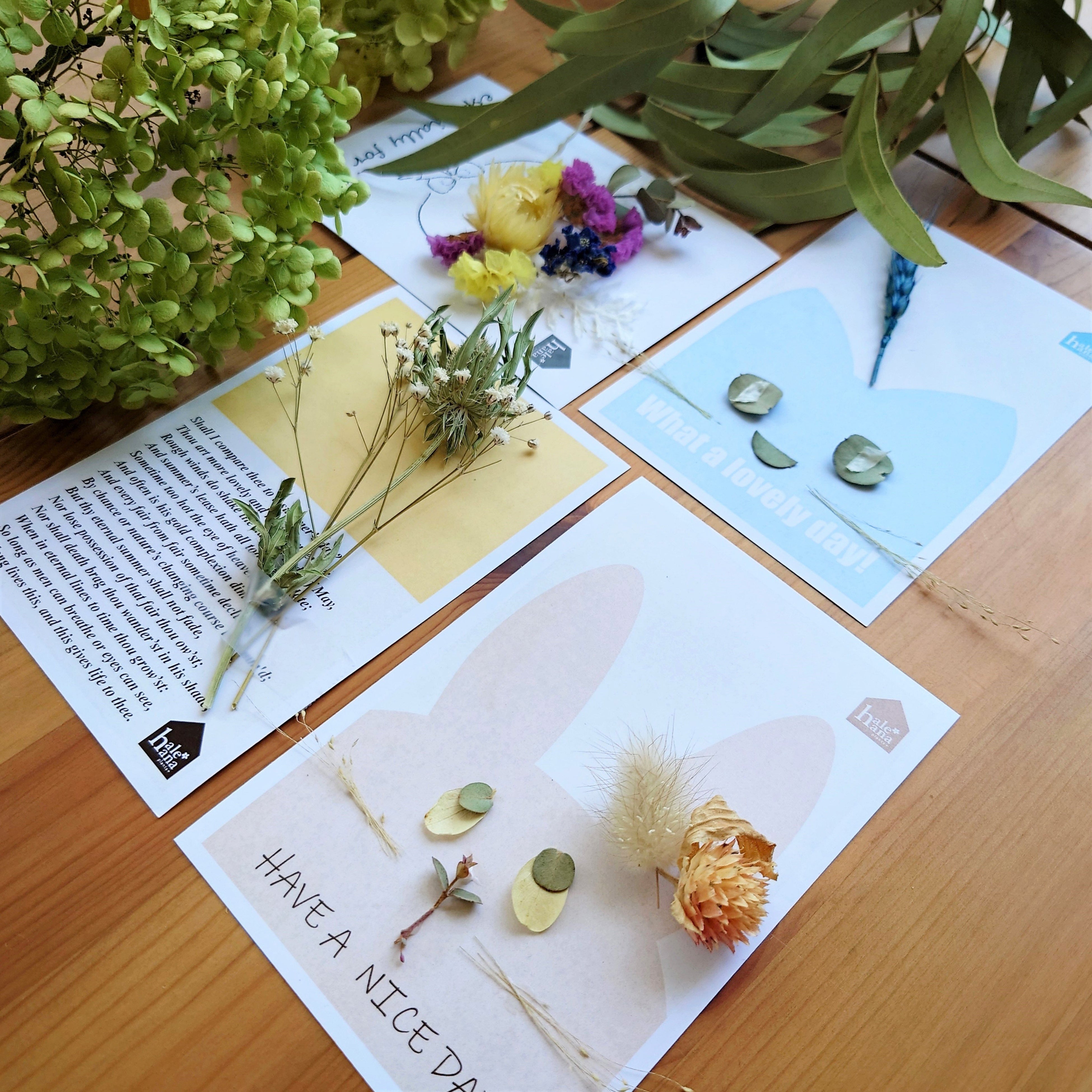 GW】埼玉の自然素材を再利用した「フラワーカード」「エコライト」作り