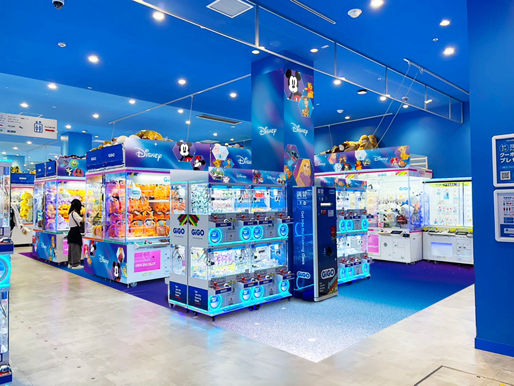 ディズニーのキャラクターモチーフの景品を展開する新コーナー