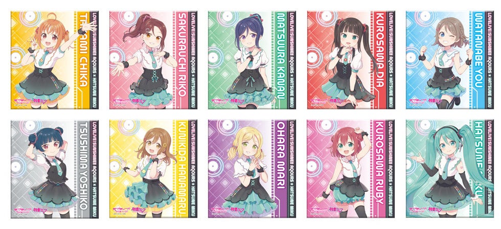 雑貨　全10種セット 「ラブライブ!サンシャイン!!×初音ミク GiGOコラボカフェ アートパネル(バーチャルカフェ)」 GiGO コラボカフェ ラブライブ！サンシャイン!! × 初音ミク