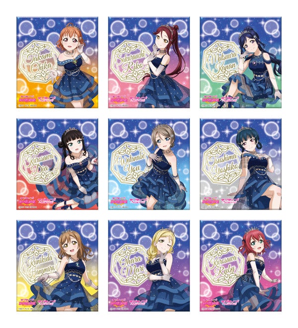 ▲アートパネル(Aqours ブリリアントジュエリー)  (全9種・ランダム) 【サイズ】H約140mm×W約125mm