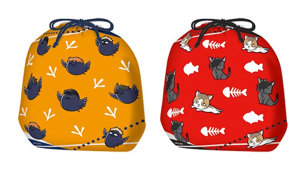 ▲GiGO コラボカフェ ハイキュー!! 巾着(全2種) 【サイズ】H約183mm×W約164mm