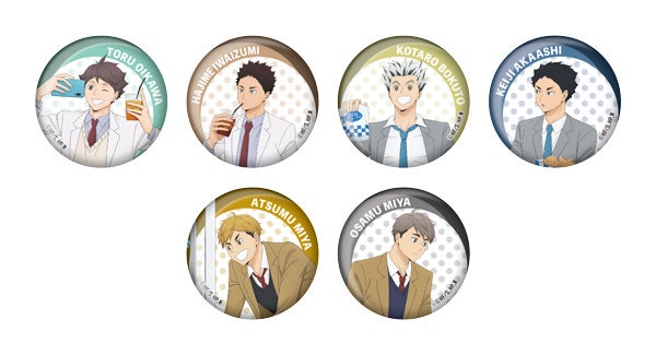 ▲GiGO コラボカフェ ハイキュー!! 缶バッジ Vol.2  (全6種・ランダム) 【サイズ】直径約57mm