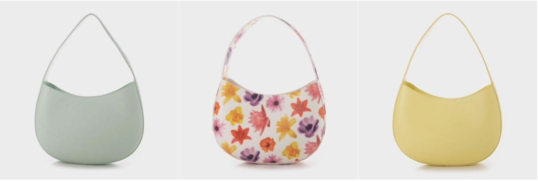 ピクセルプリントのフラワーモチーフや鮮やかなカラーが春の気分を