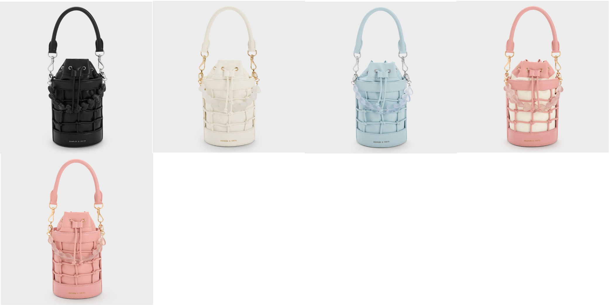 CHARLES & KEITH ハート型ハンドバッグ charles & keith ハート バッグ 台湾 - メルカリ