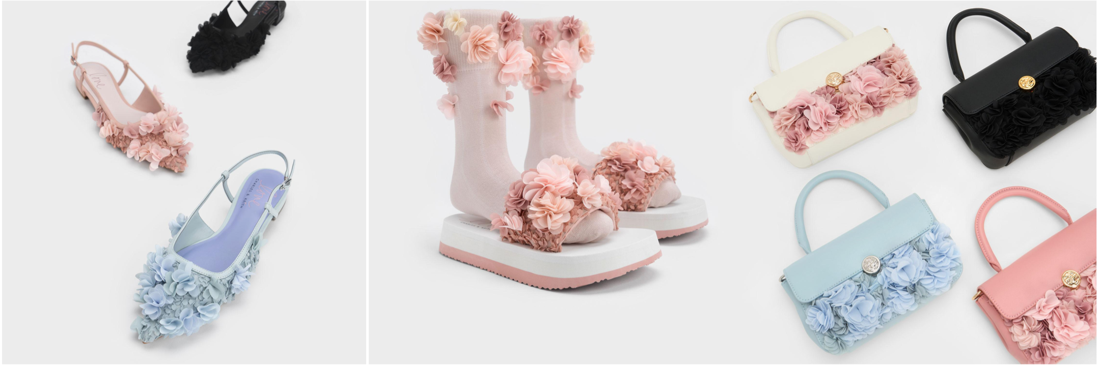 CHARLES & KEITH ハート型ハンドバッグ charles & keith ハート バッグ 台湾 - メルカリ