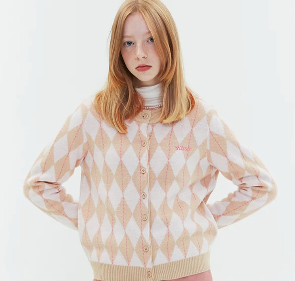 ☆韓国の人気☆【KIRSH】☆CHECK PATTERN KNIT LONG SKIR.T☆ 限定商品発売】さくらんぼのロゴで人気な韓国レディースブランド