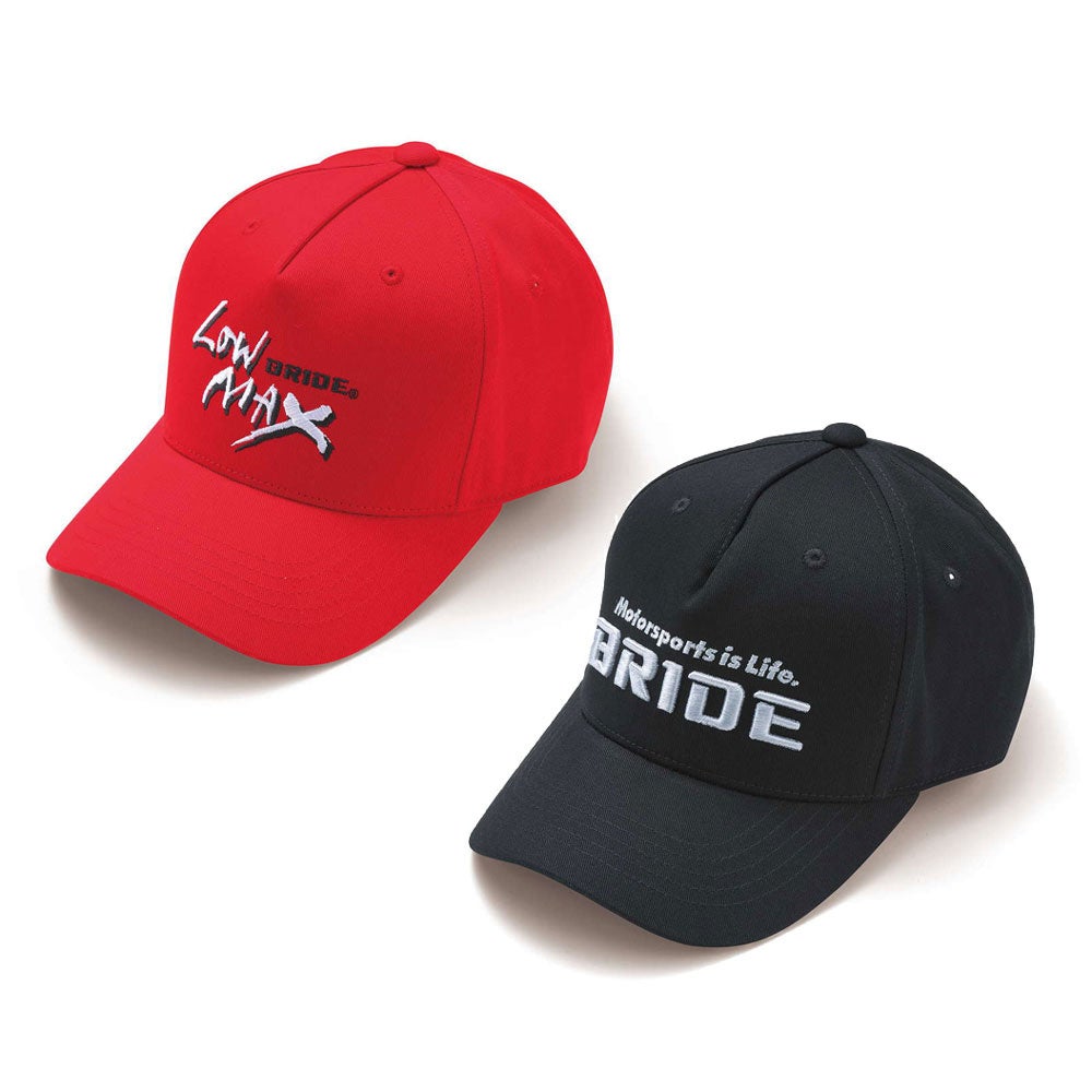 BRIDE フラットキャップ 黒 赤 Motorsports is Life BRIDE フラットキャップ 黒 赤 Motorsports is Life