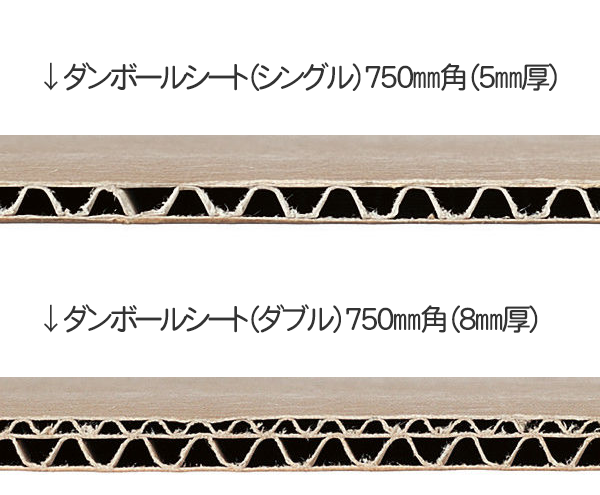 2023年8月24日（木）より「ダンボールシート（シングル）750㎜角（5