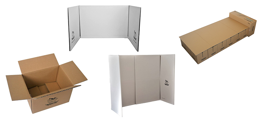 楽天イーグルス ロゴ入りダンボール製品の例