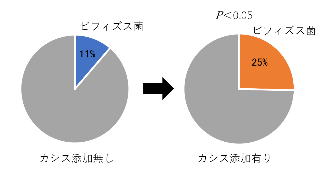  図2 培養液中のBifidobacterium属菌の占有率