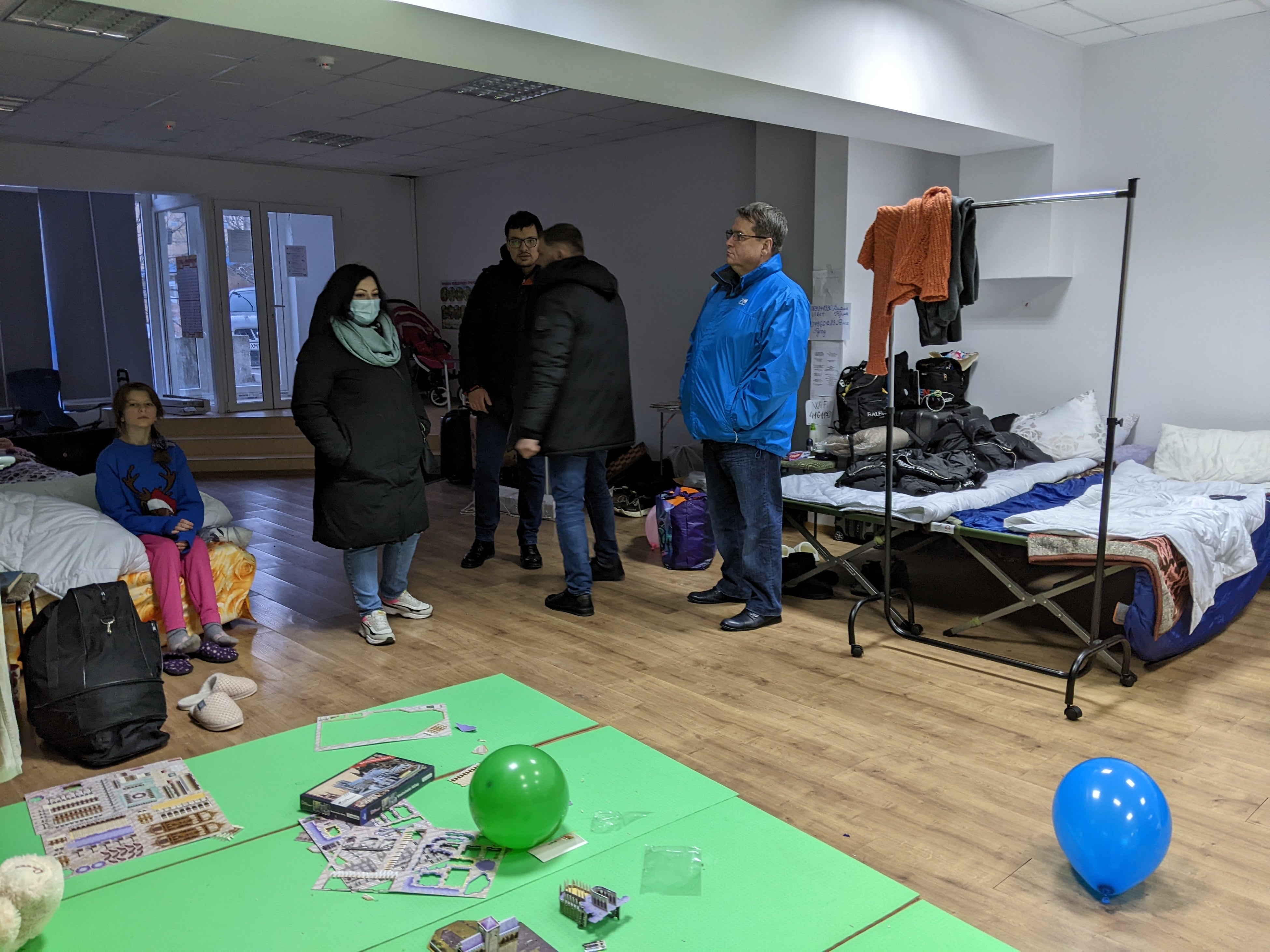 モルドバ国内の避難民受け入れセンターの様子