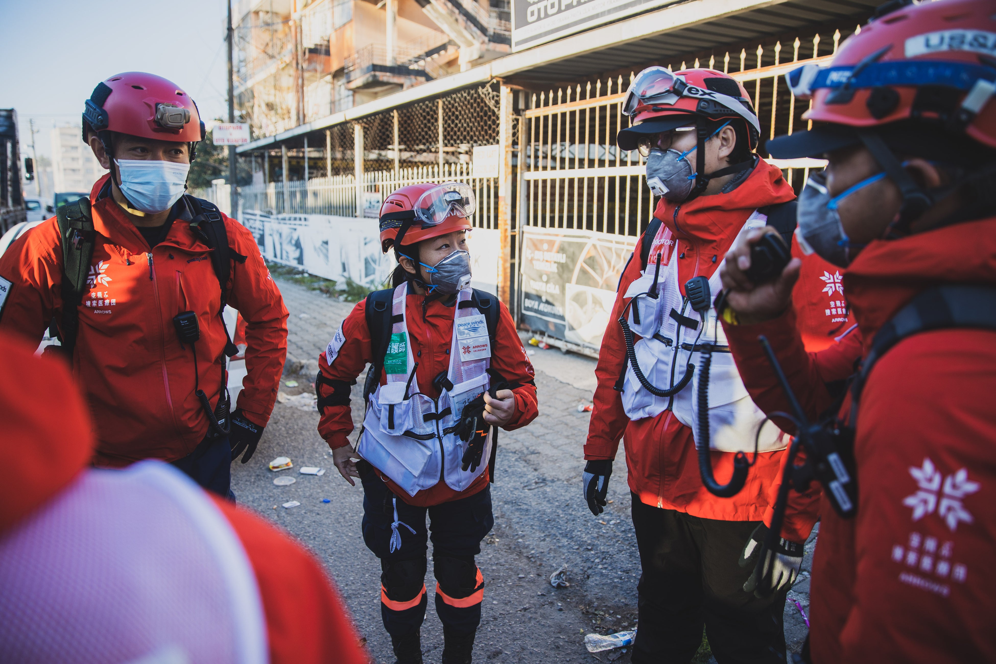 現地入りした緊急支援チーム