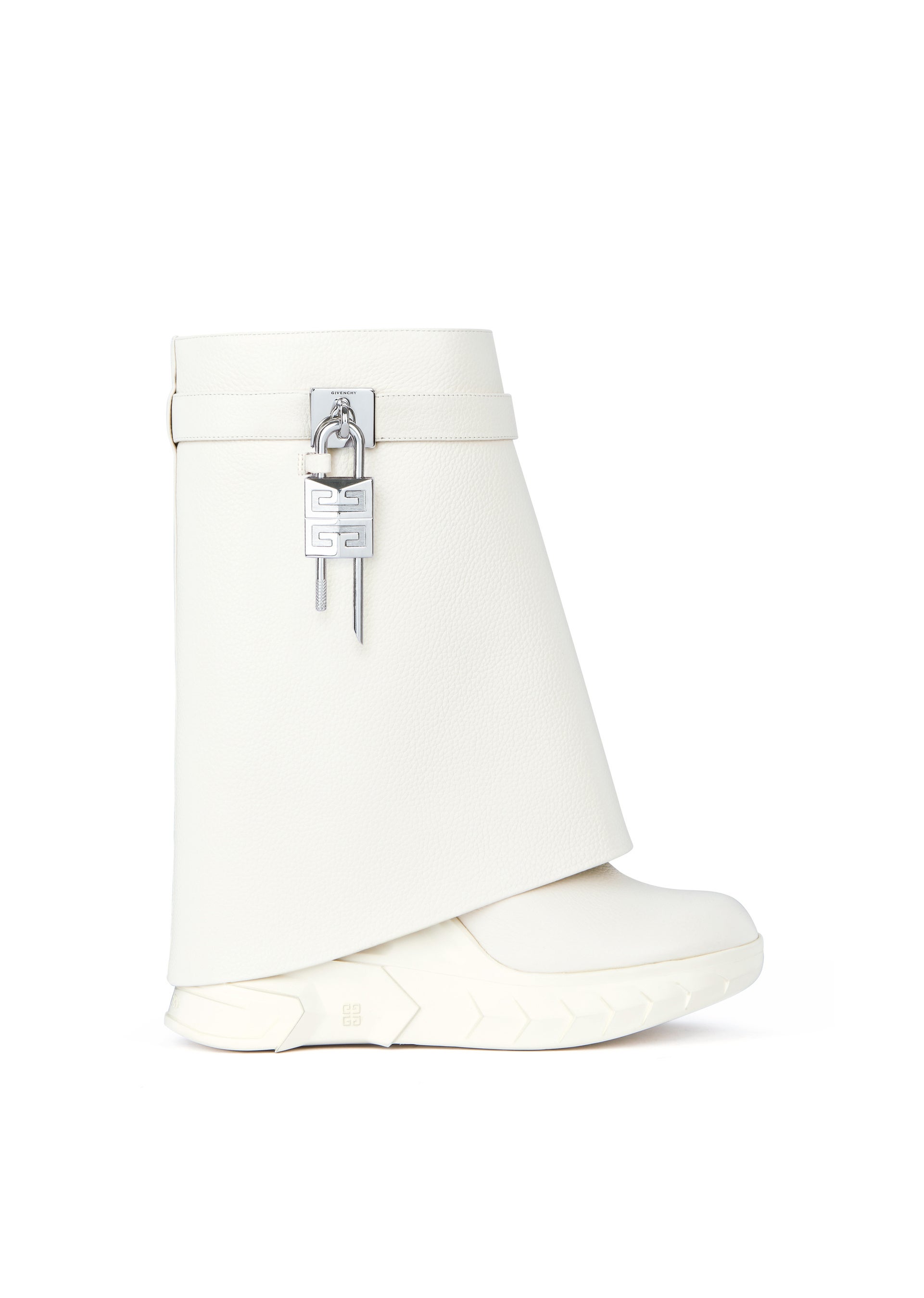 シャークロック バイカーアンクルブーツ ベージュ 税込231,000円