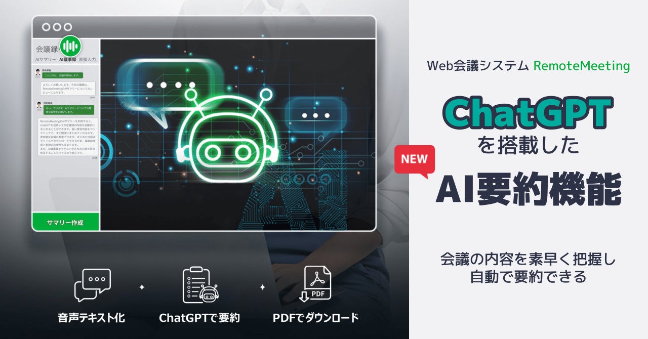 ChatGPTを搭載したAIサマリー機能