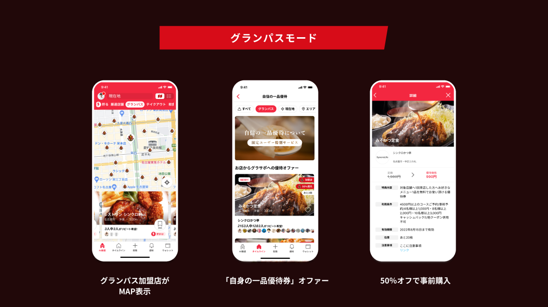 シンクロライフアプリ_グランパスモードUI