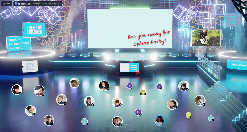 ブラウザ型ビデオチャットツール「Spatial Chat」を用いたオンライン会場イメージ図 (C)FTCJ